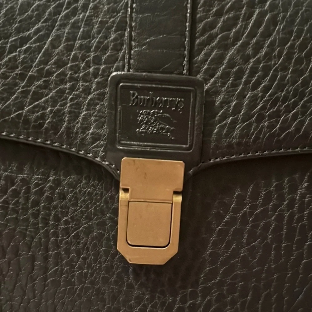 Burberry Satchel Black Vintage Bag Shoulder Bag Rare